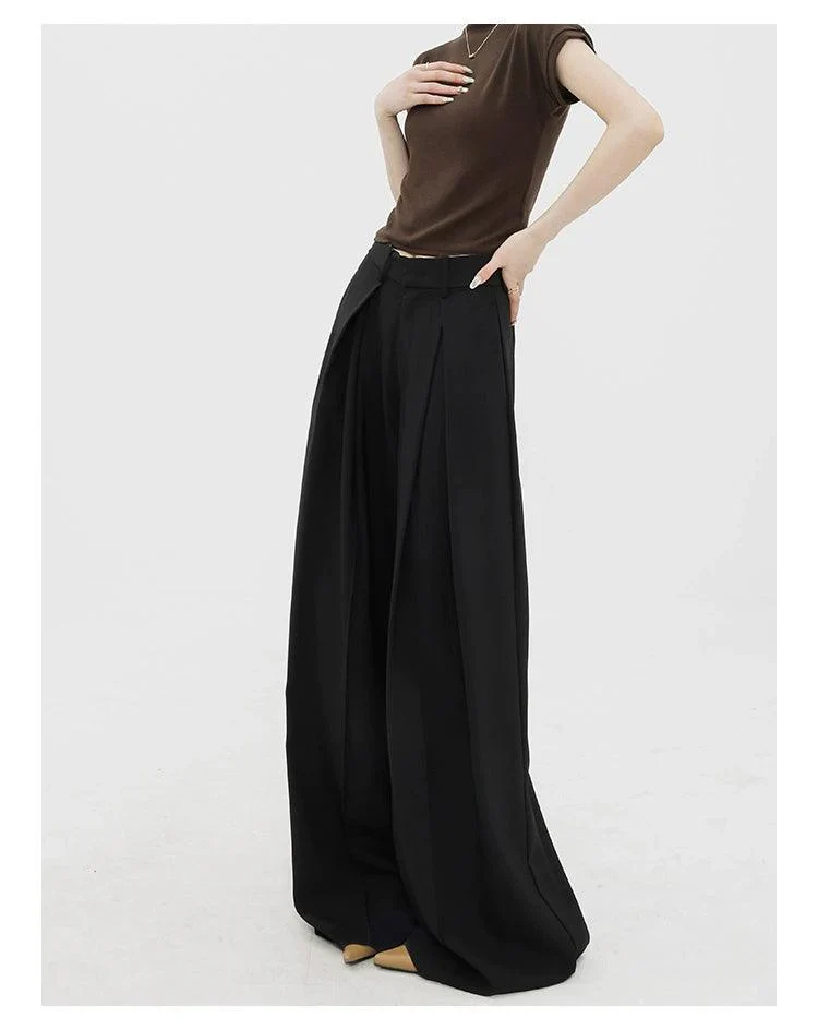Dramatic Noir Wide-Leg Palazzo Pants - Image 4