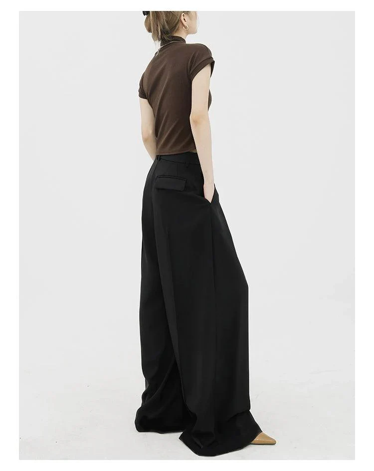 Dramatic Noir Wide-Leg Palazzo Pants - Image 5