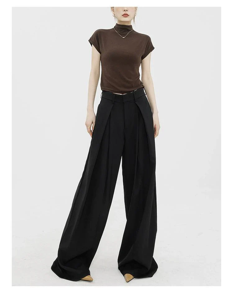 Dramatic Noir Wide-Leg Palazzo Pants - Image 8