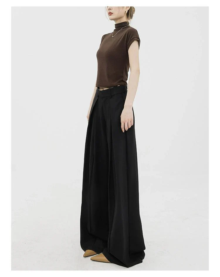 Dramatic Noir Wide-Leg Palazzo Pants - Image 9