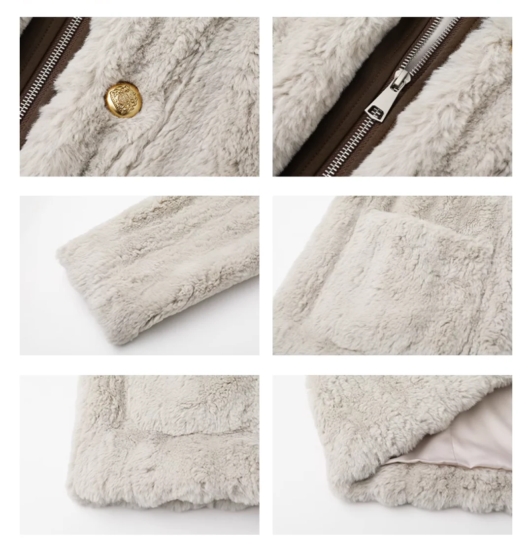 Bicolor Fur Coat - Image 10
