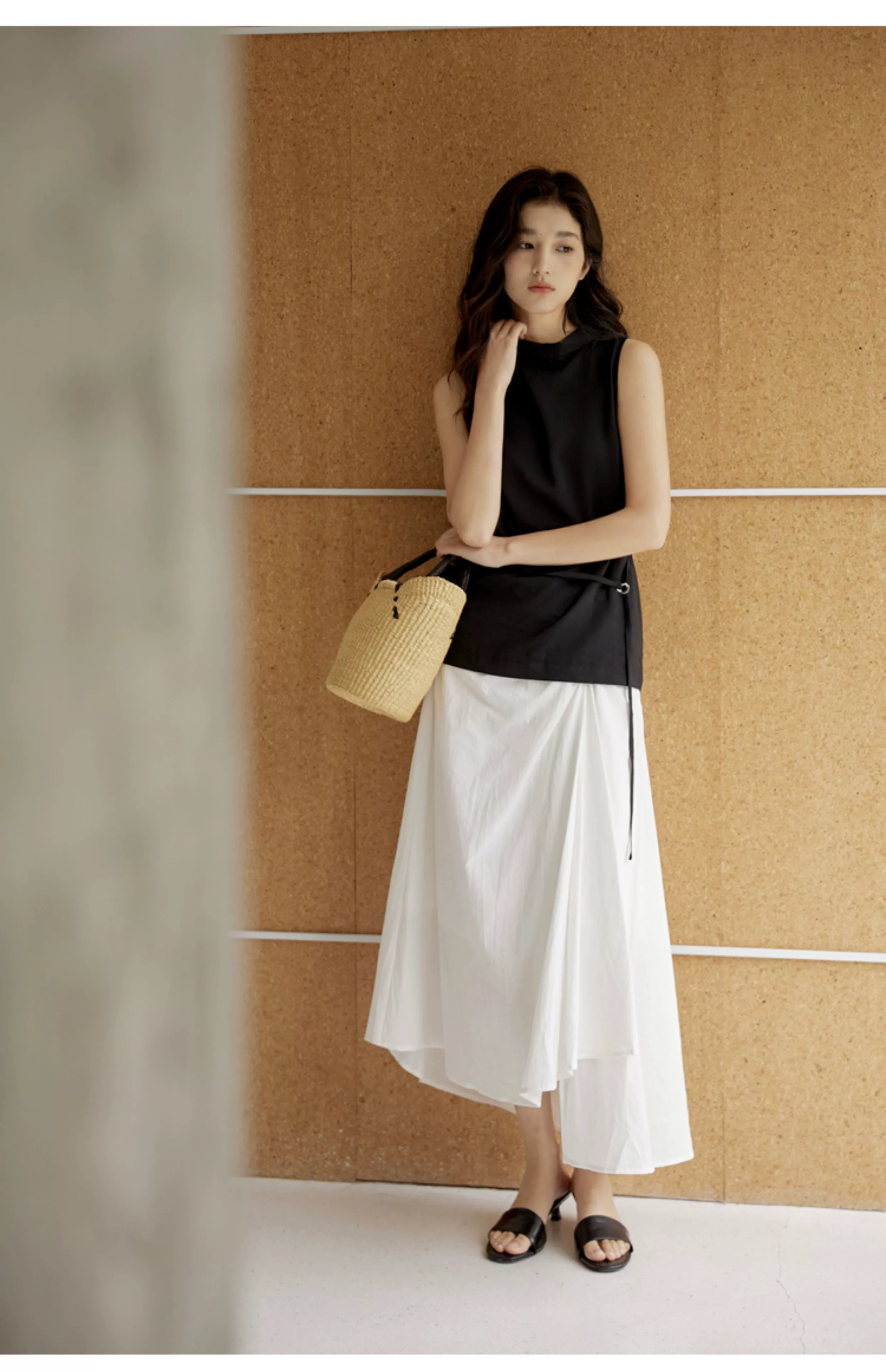 Sleeveless Light Pink Belted Top - Image 27