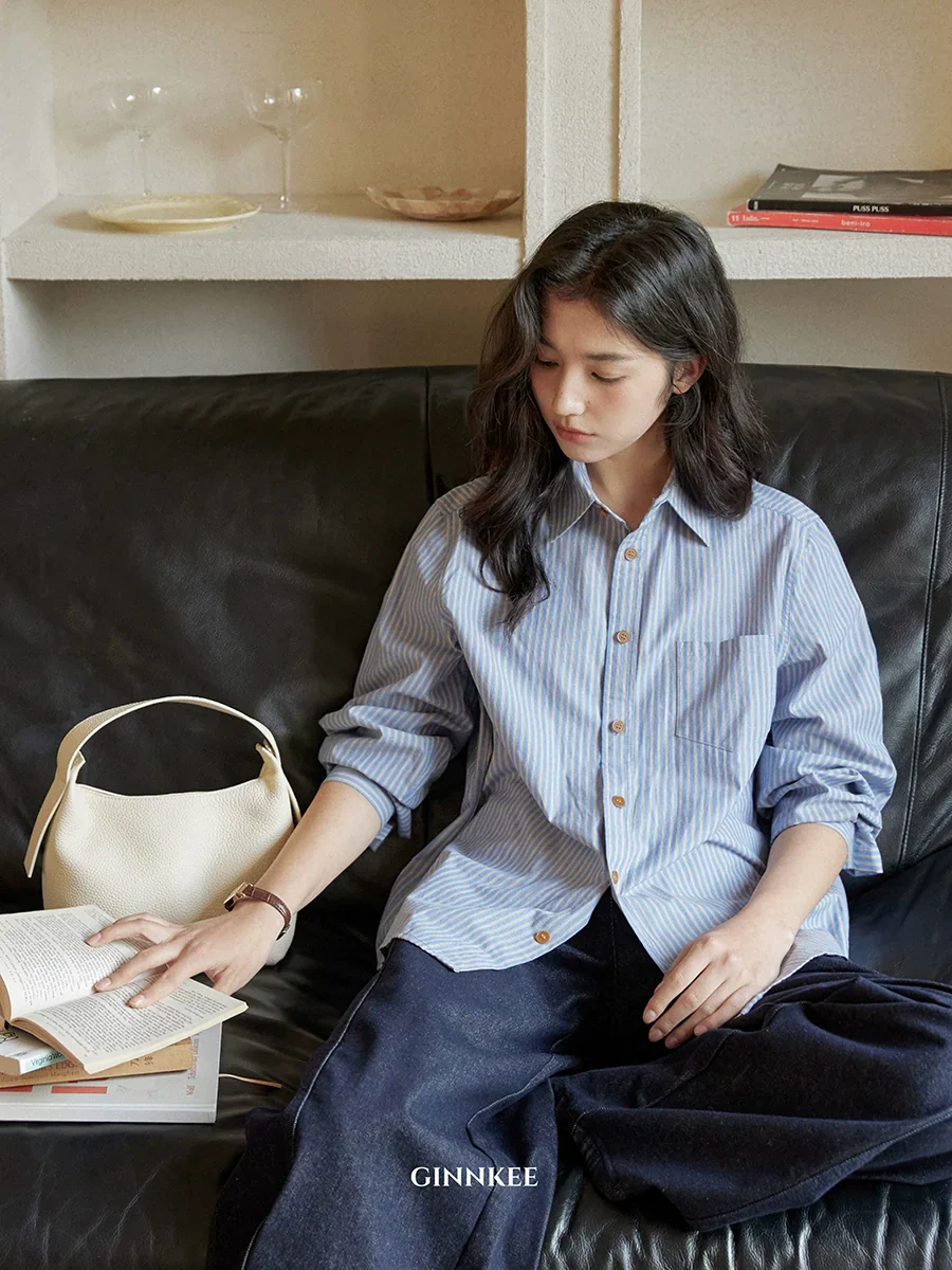 Blue Striped Button Shirt - Image 4