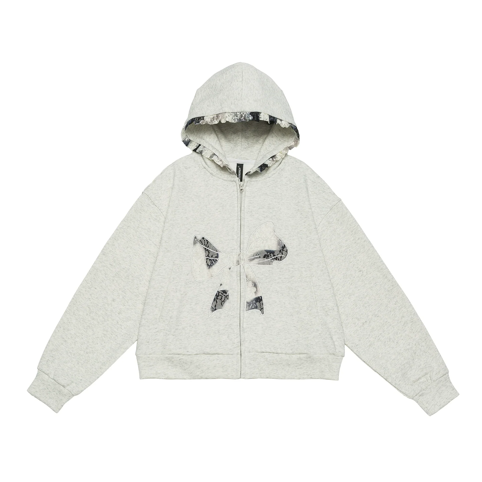 Oversize Lace Bow Hoodie - Image 5