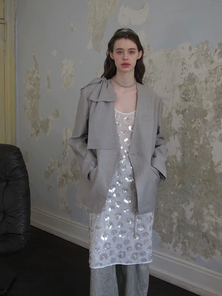 Sequin Embellished Sheer Overlay Dress - Image 10