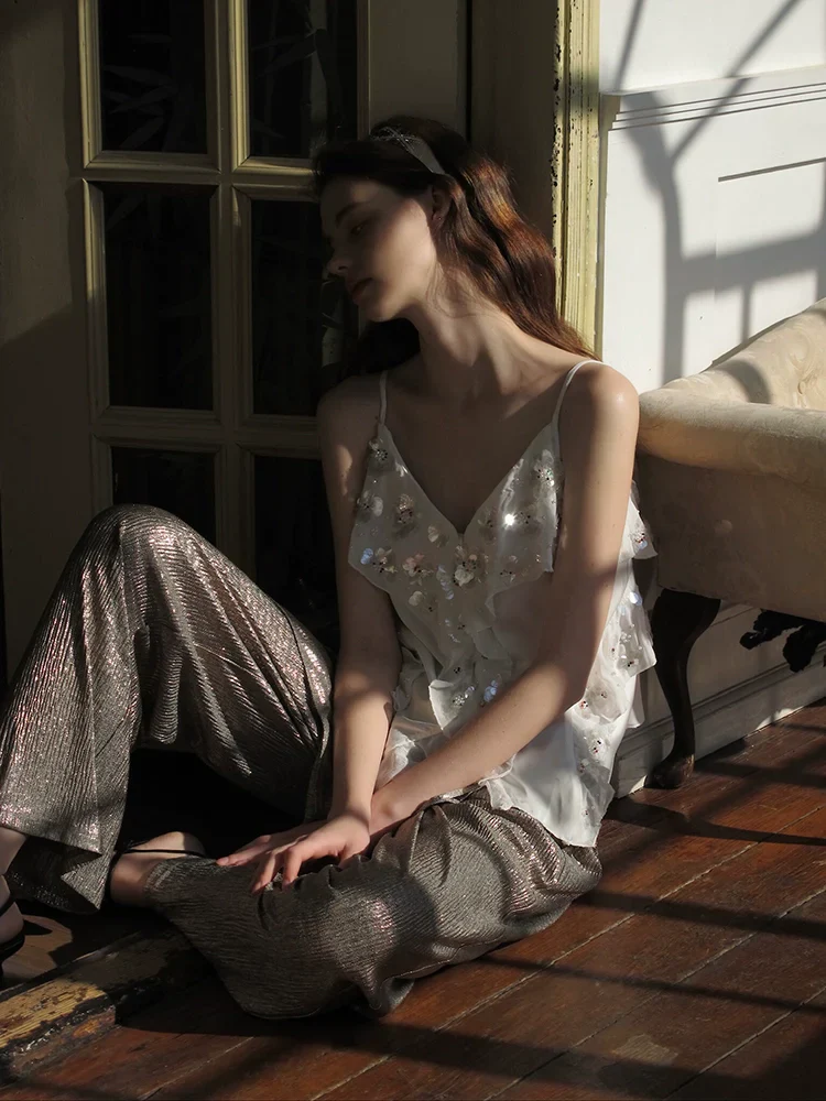 Sequin Embellished Sheer Overlay Dress - Image 6
