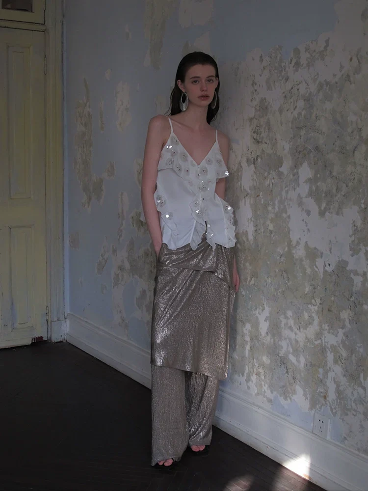 Sequin Embellished Sheer Overlay Dress - Image 8