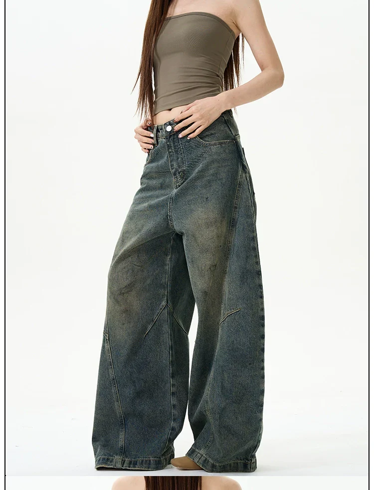 Extreme Wide-Leg Vintage Wash Jeans - Image 3