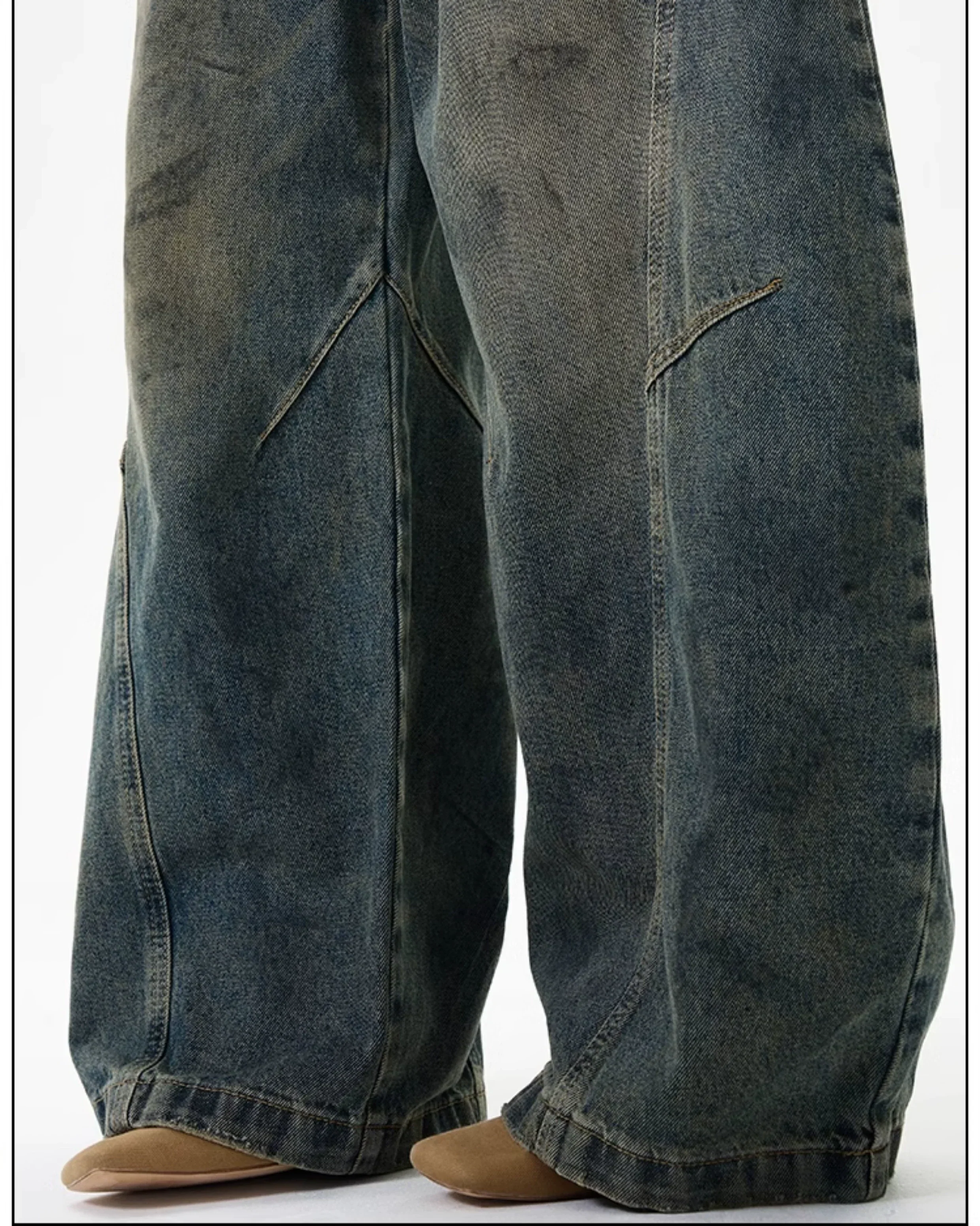 Extreme Wide-Leg Vintage Wash Jeans - Image 6