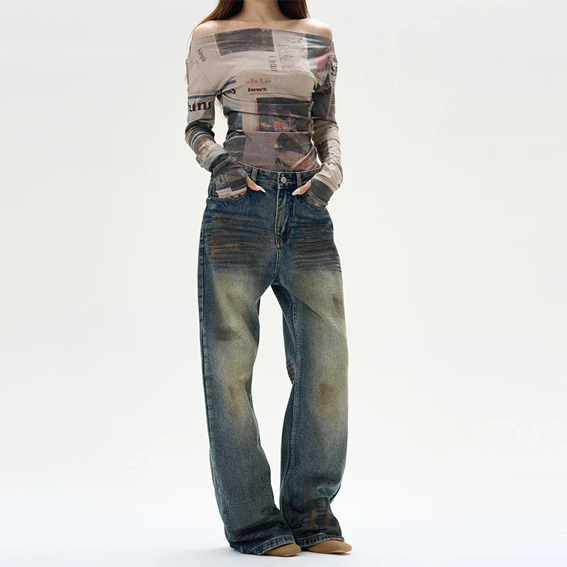 Distressed Baggy Ripped Denim Jeans - Image 11