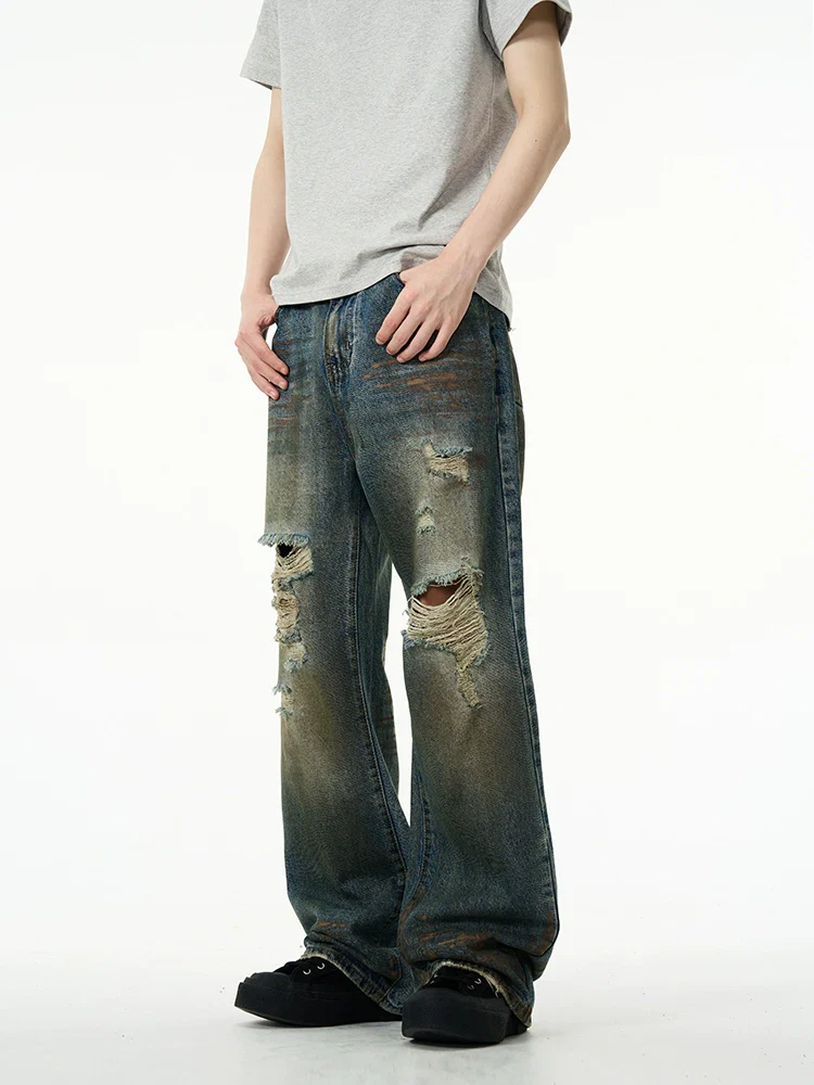 Distressed Baggy Ripped Denim Jeans - Image 13