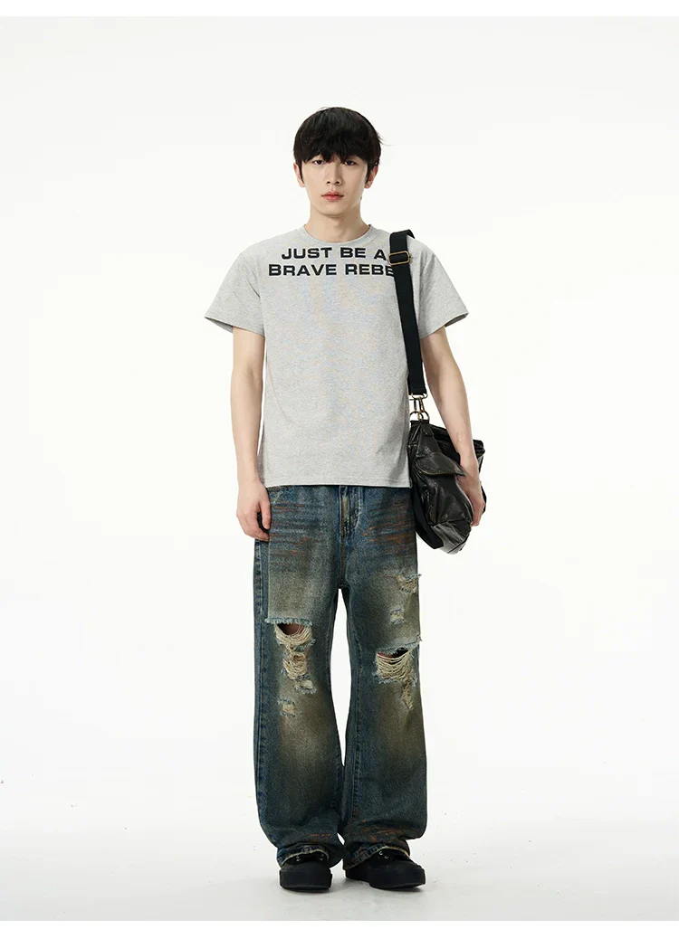 Distressed Baggy Ripped Denim Jeans - Image 14