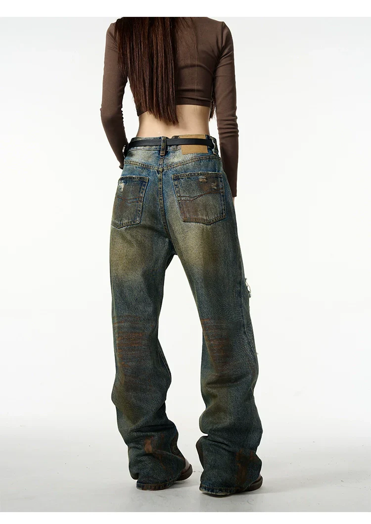 Distressed Baggy Ripped Denim Jeans - Image 2