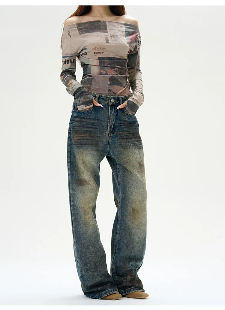 Distressed Baggy Ripped Denim Jeans - Image 6