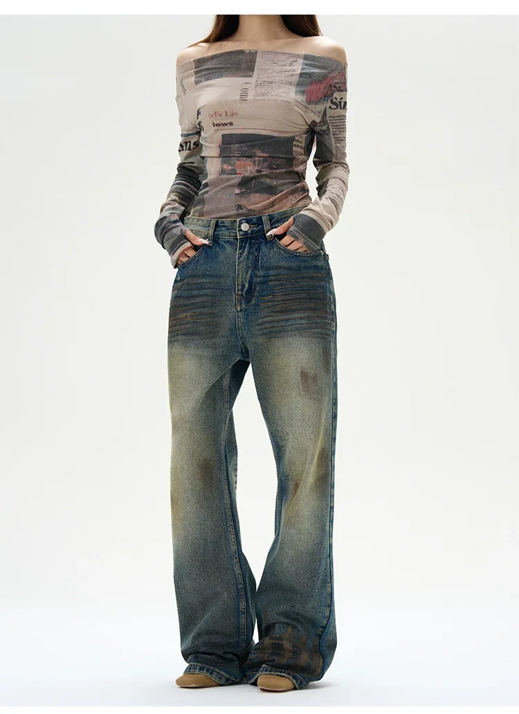Distressed Baggy Ripped Denim Jeans - Image 7