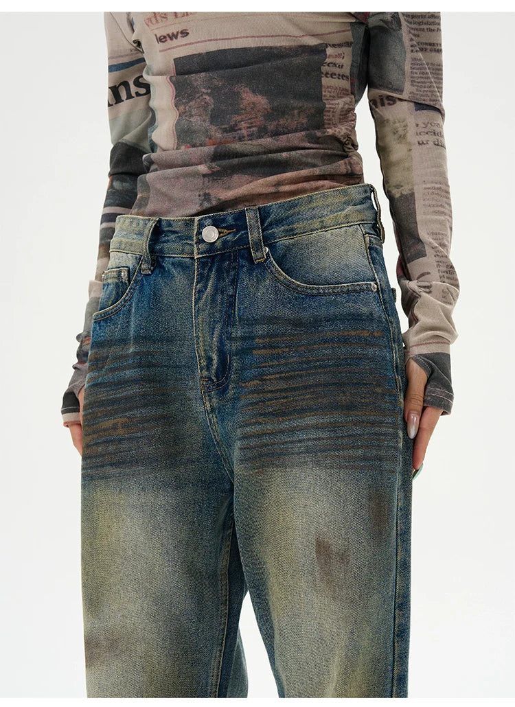Distressed Baggy Ripped Denim Jeans - Image 9
