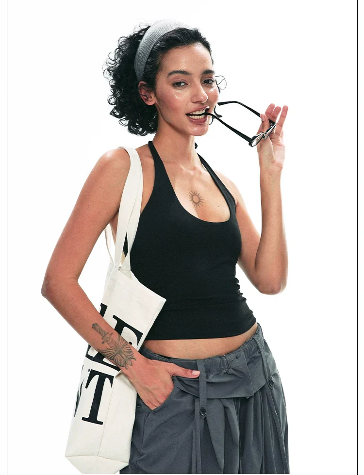 Wide-Leg Paper Bag Trousers - Image 11