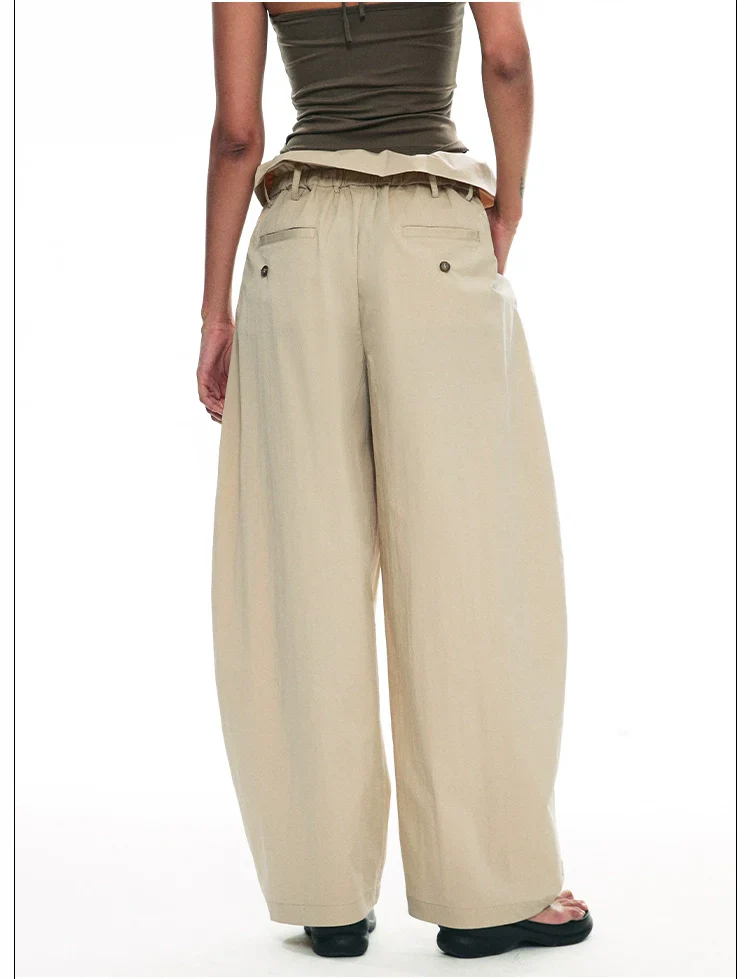 Wide-Leg Paper Bag Trousers - Image 4