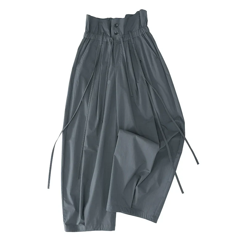 Wide-Leg Paper Bag Trousers - Image 5