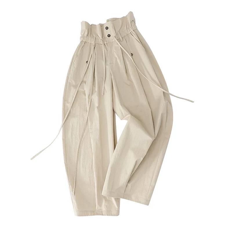 Wide-Leg Paper Bag Trousers - Image 6