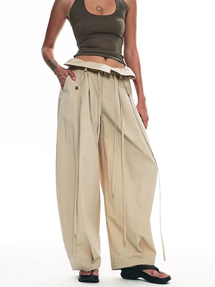Wide-Leg Paper Bag Trousers - Image 7