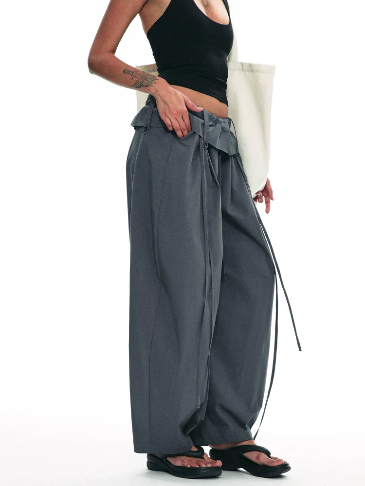 Wide-Leg Paper Bag Trousers - Image 8