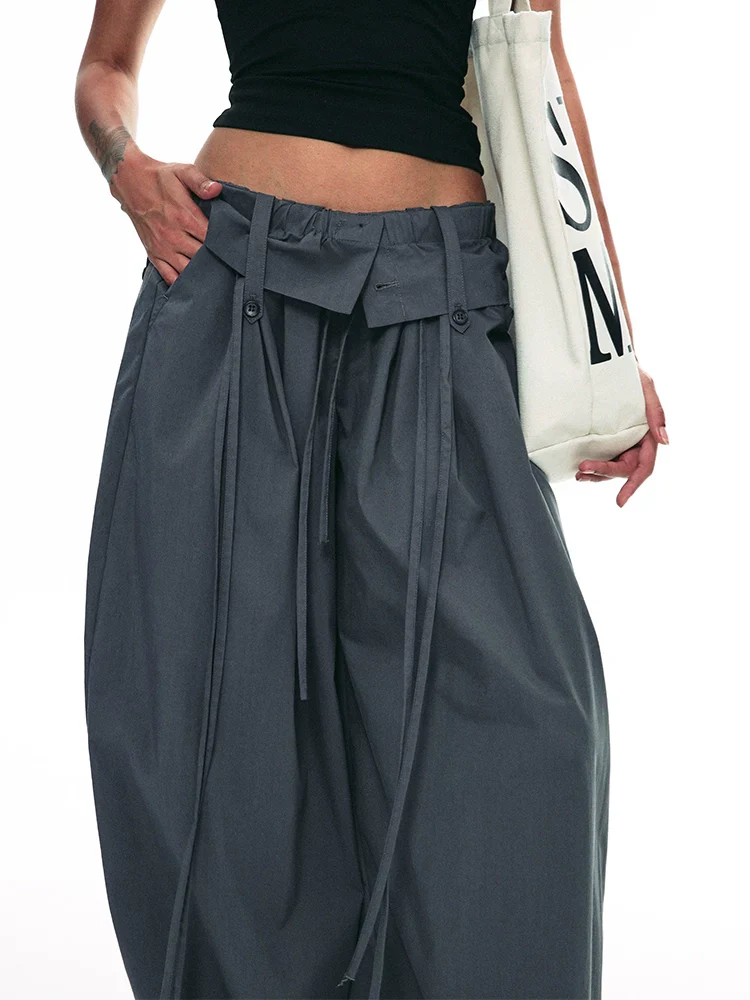 Wide-Leg Paper Bag Trousers - Image 9