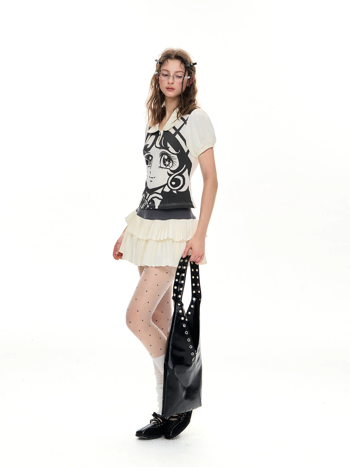 Anime-Inspired Polo & Pleated Skirt Set - Image 9