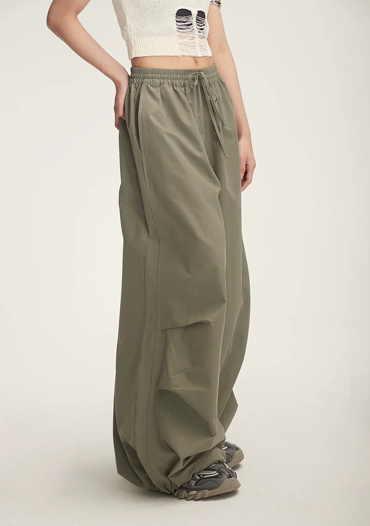 Balloon Drawstring Palazzo Pants - Image 18