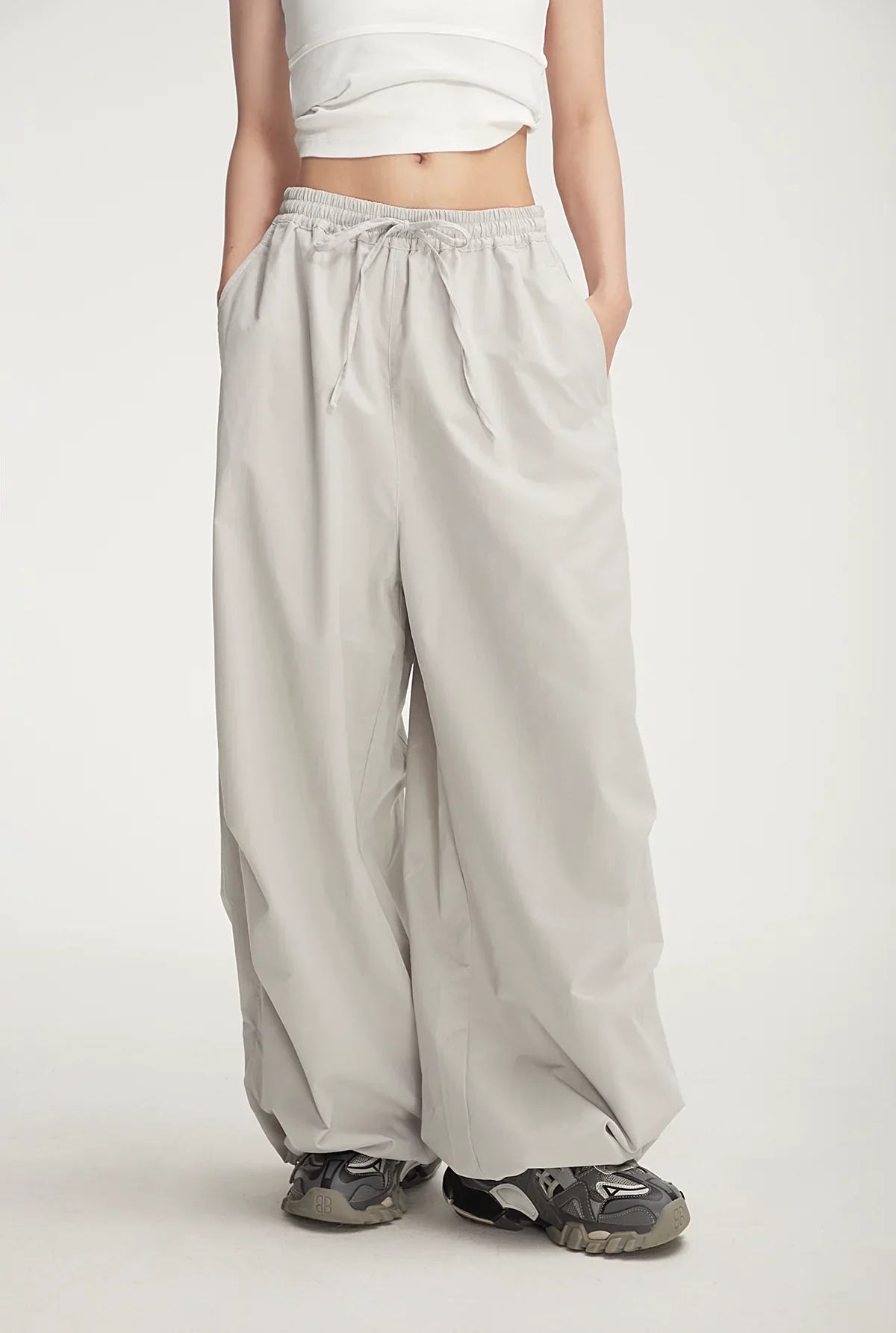 Balloon Drawstring Palazzo Pants - Image 5