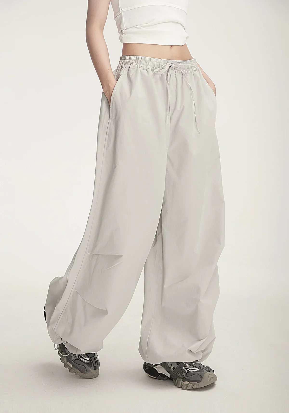 Balloon Drawstring Palazzo Pants - Image 6