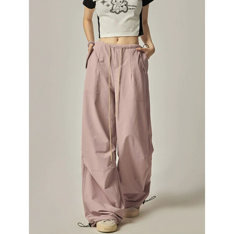 Pink Wide Leg Cargo Pants - Image 7
