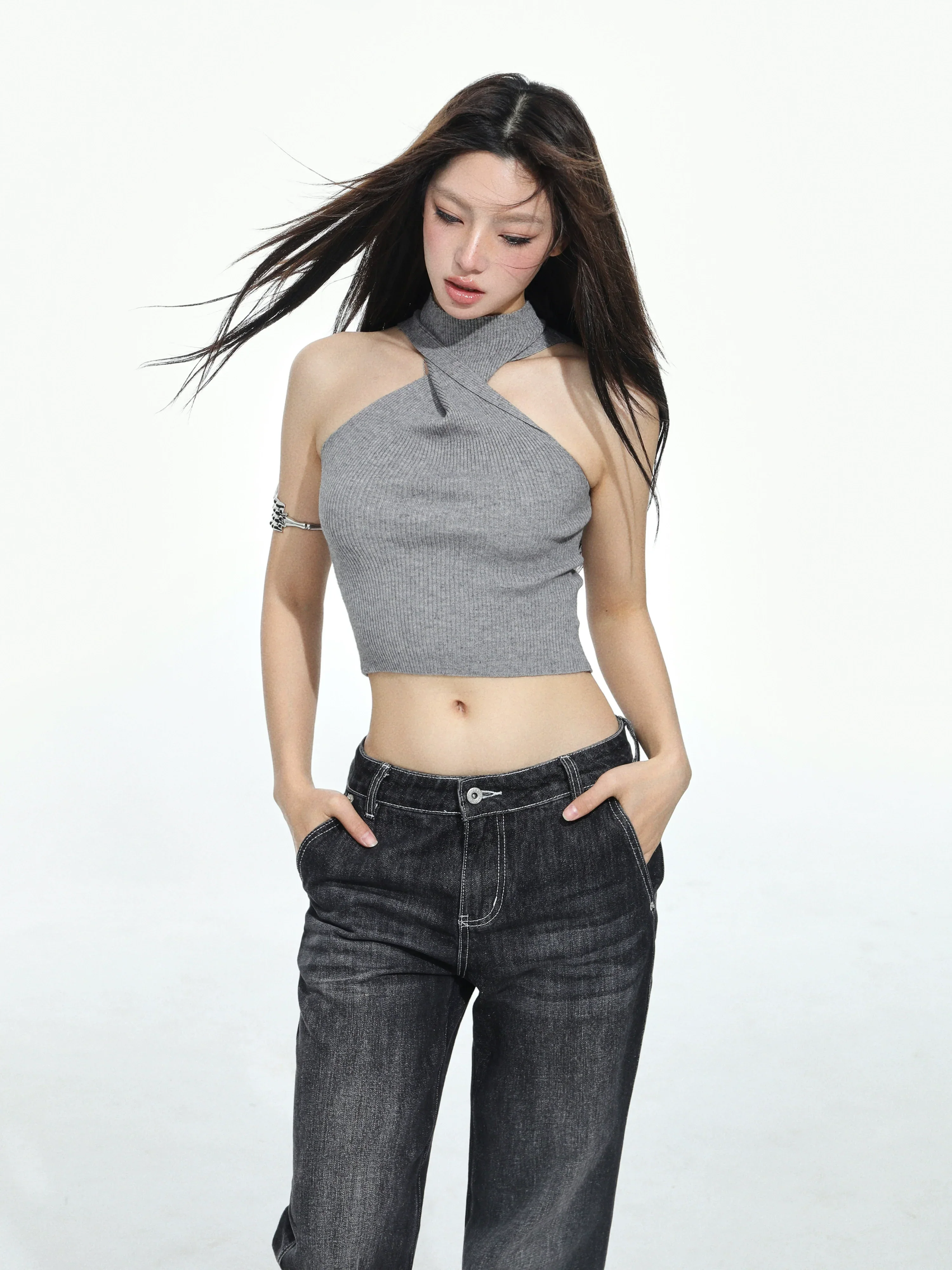Cross Neck Crop Top - Image 13