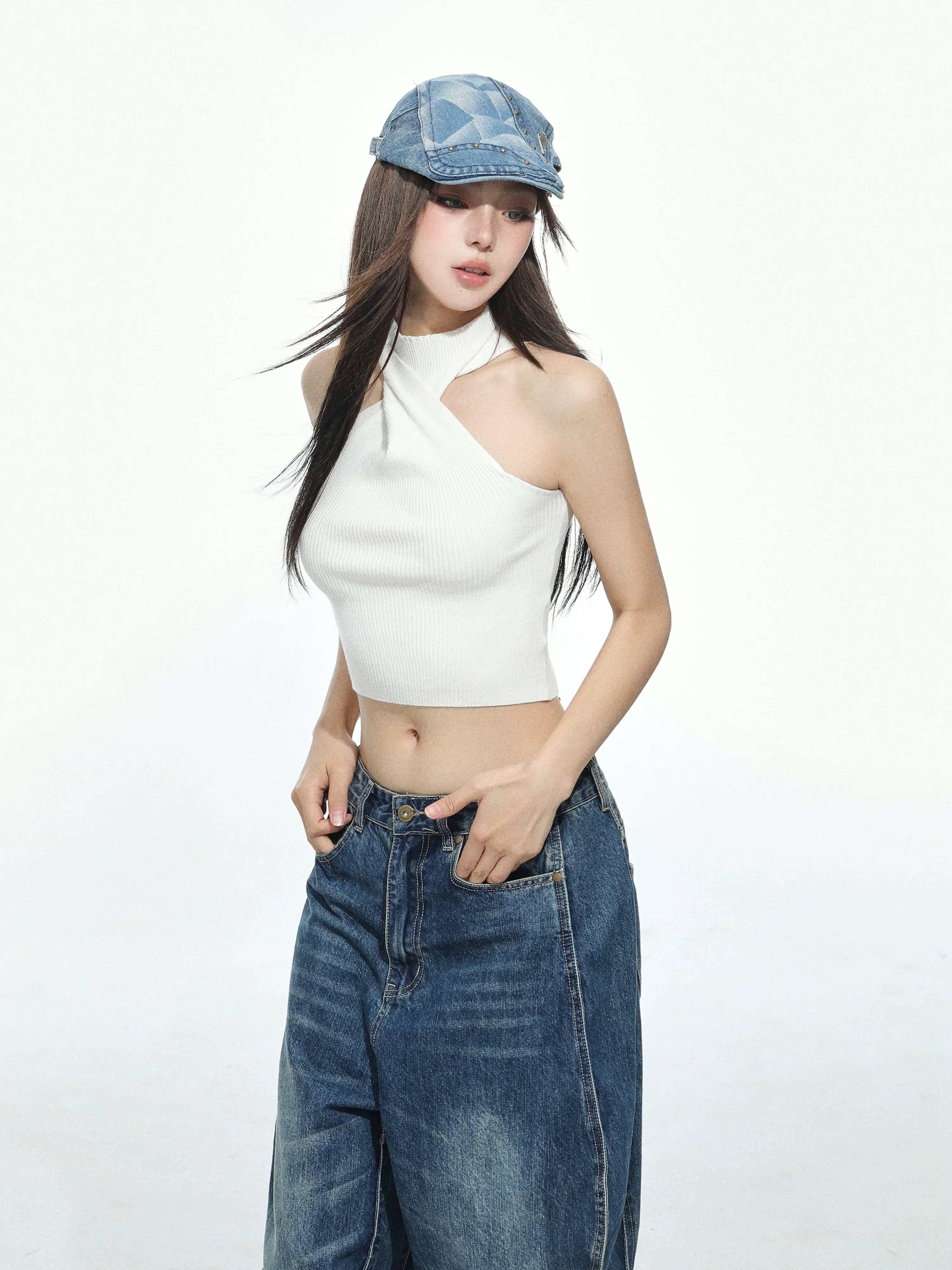 Cross Neck Crop Top - Image 6