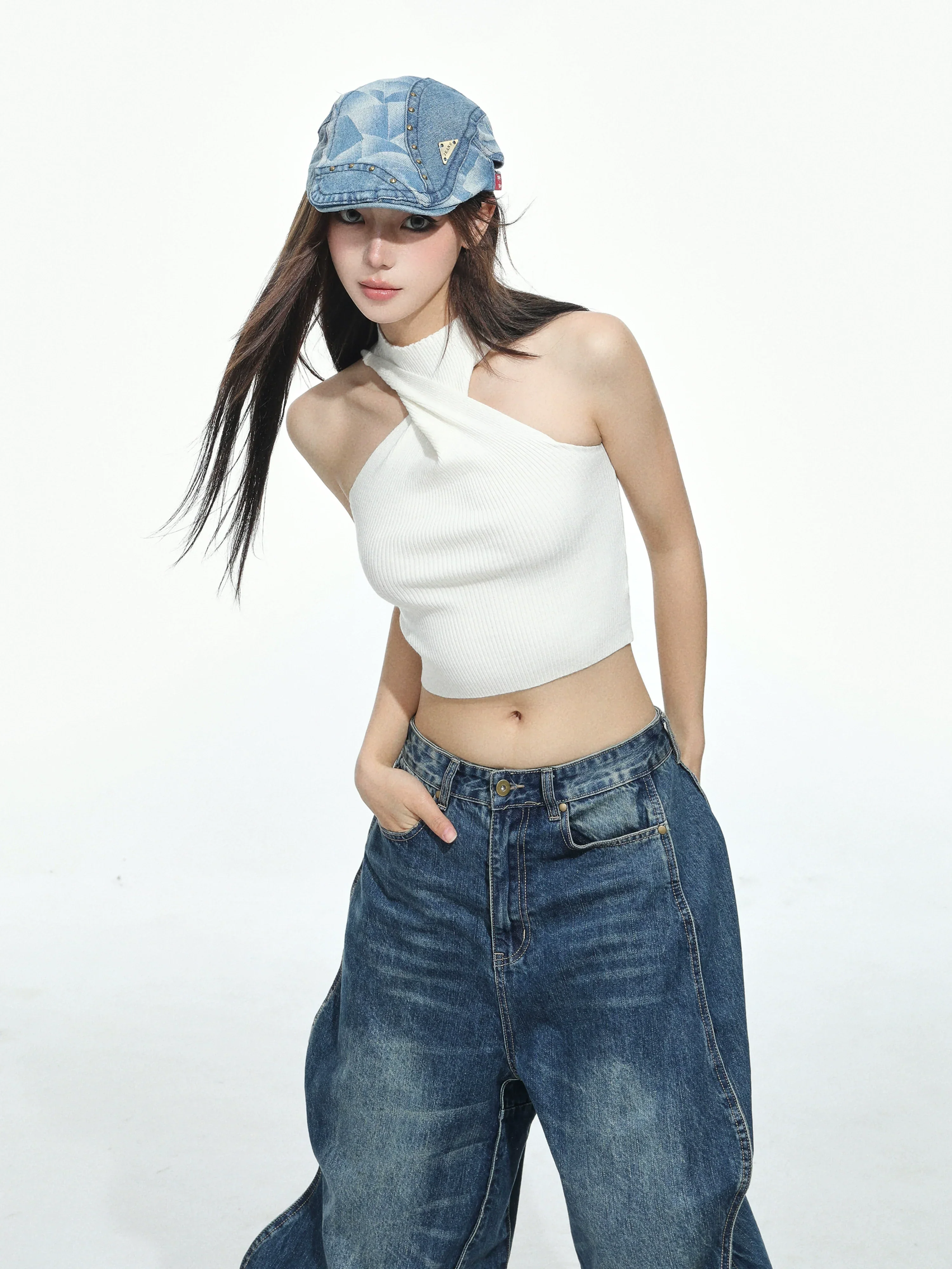 Cross Neck Crop Top - Image 8