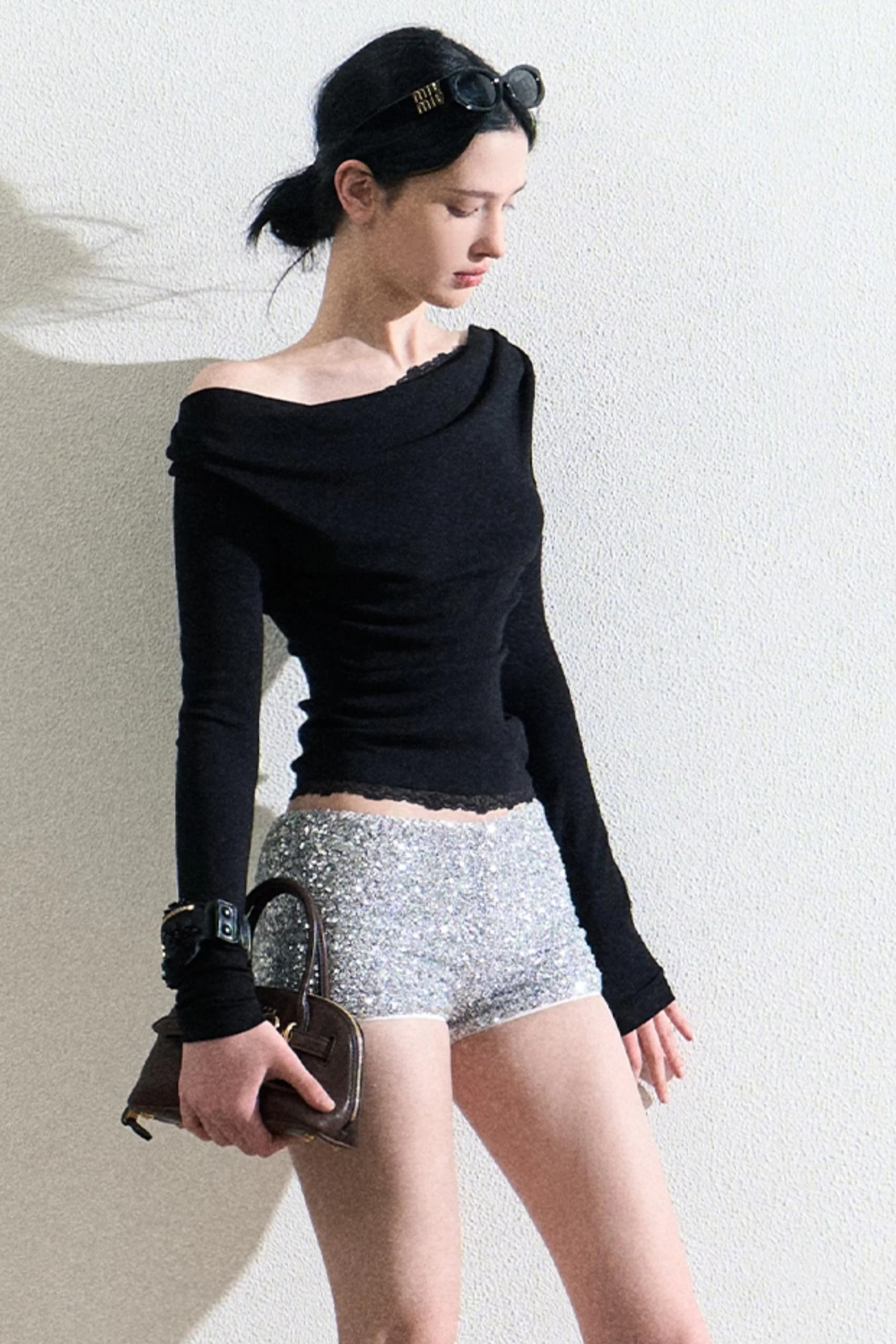 Slim Black Lace Top - Image 11