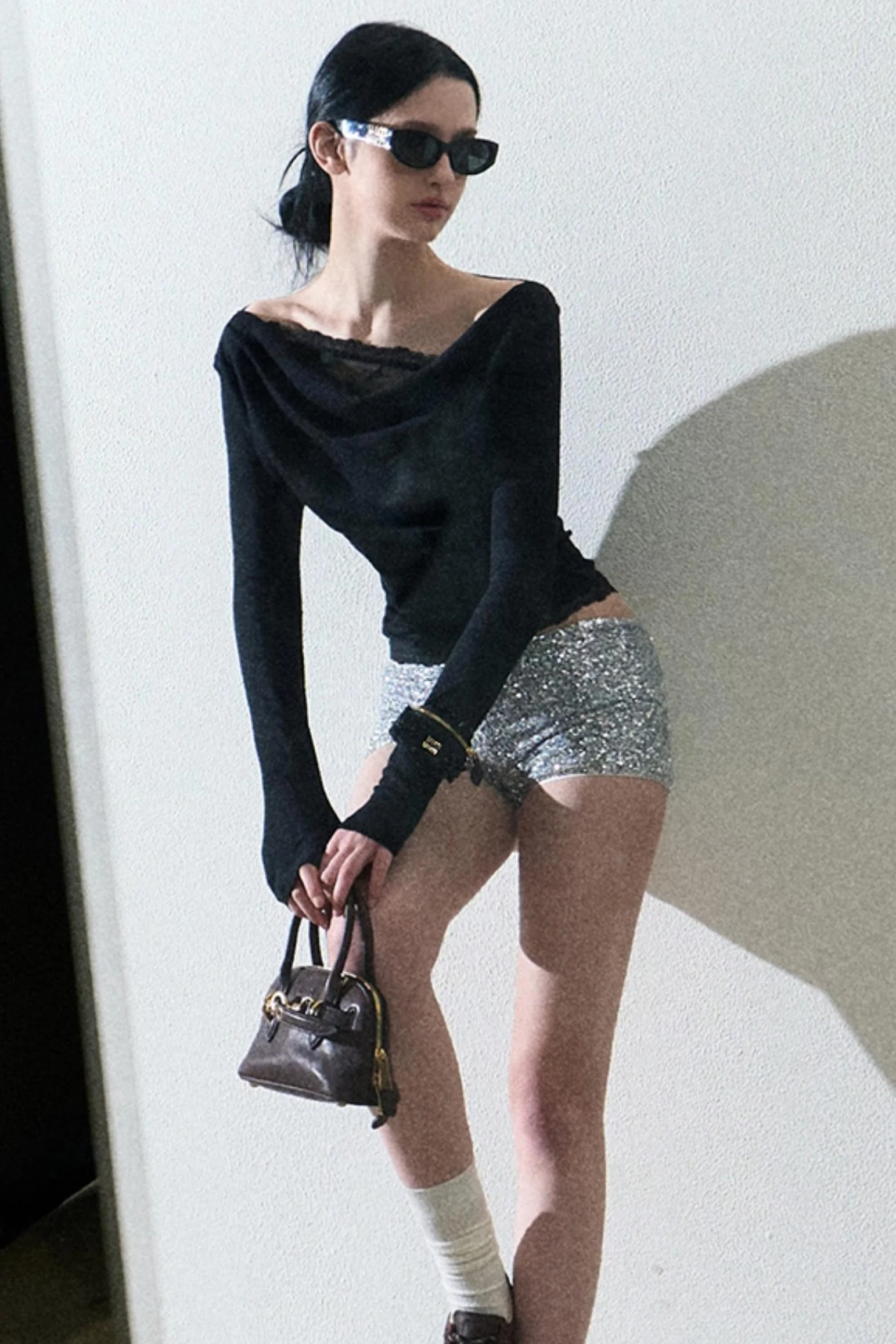 Slim Black Lace Top - Image 12