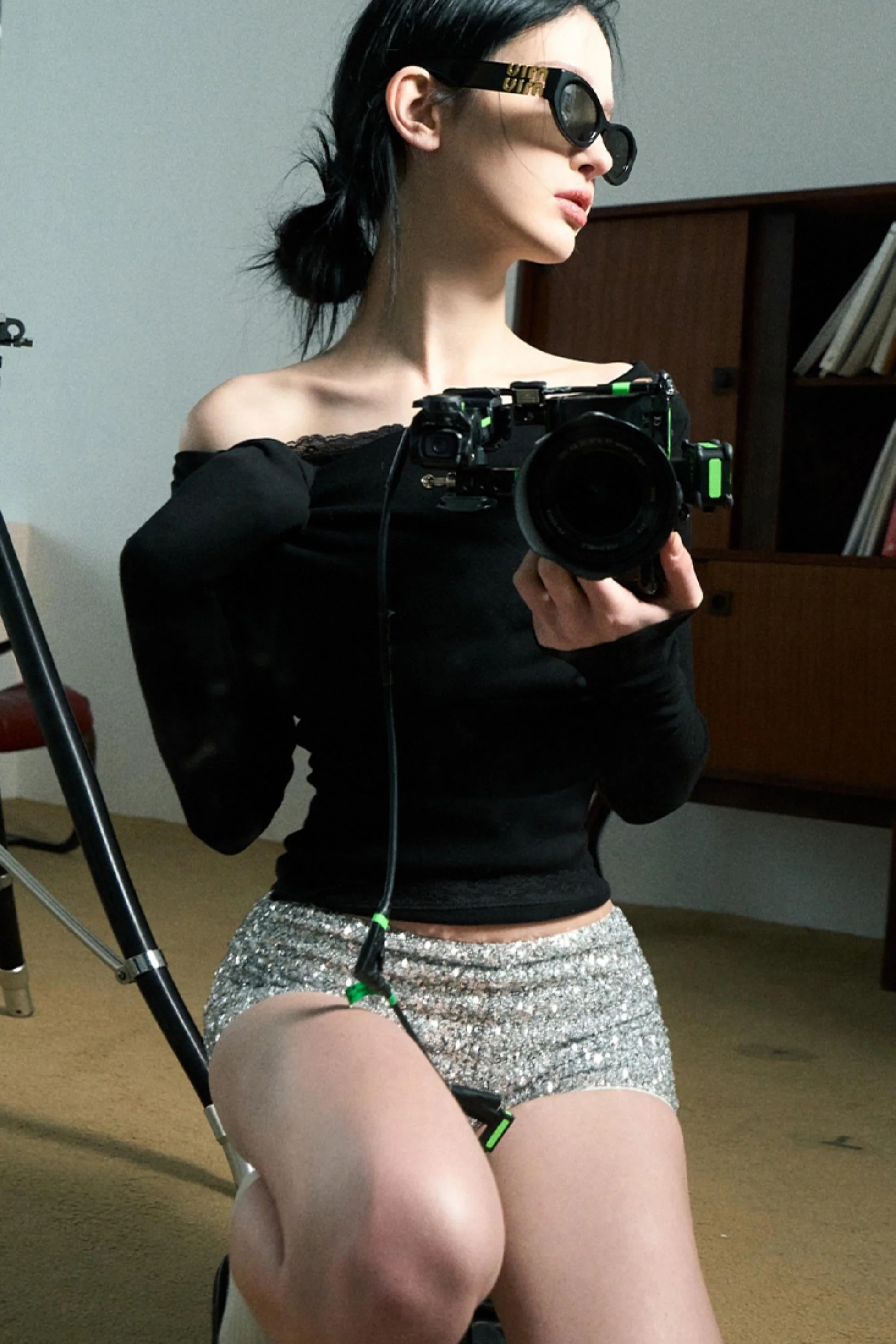 Slim Black Lace Top - Image 13