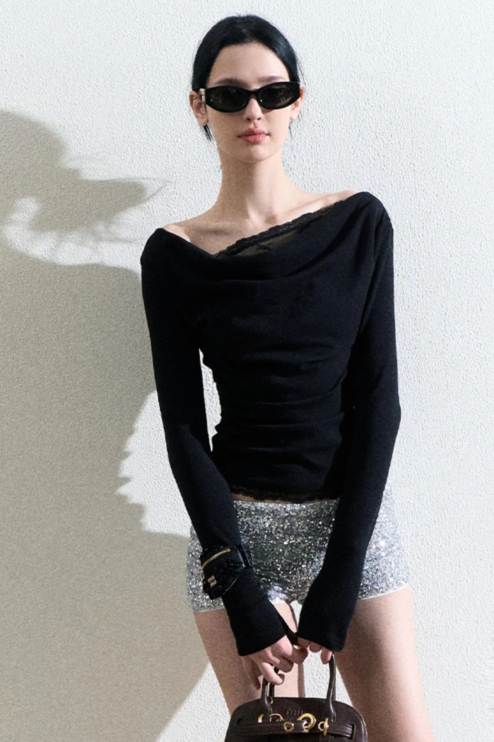 Slim Black Lace Top - Image 7