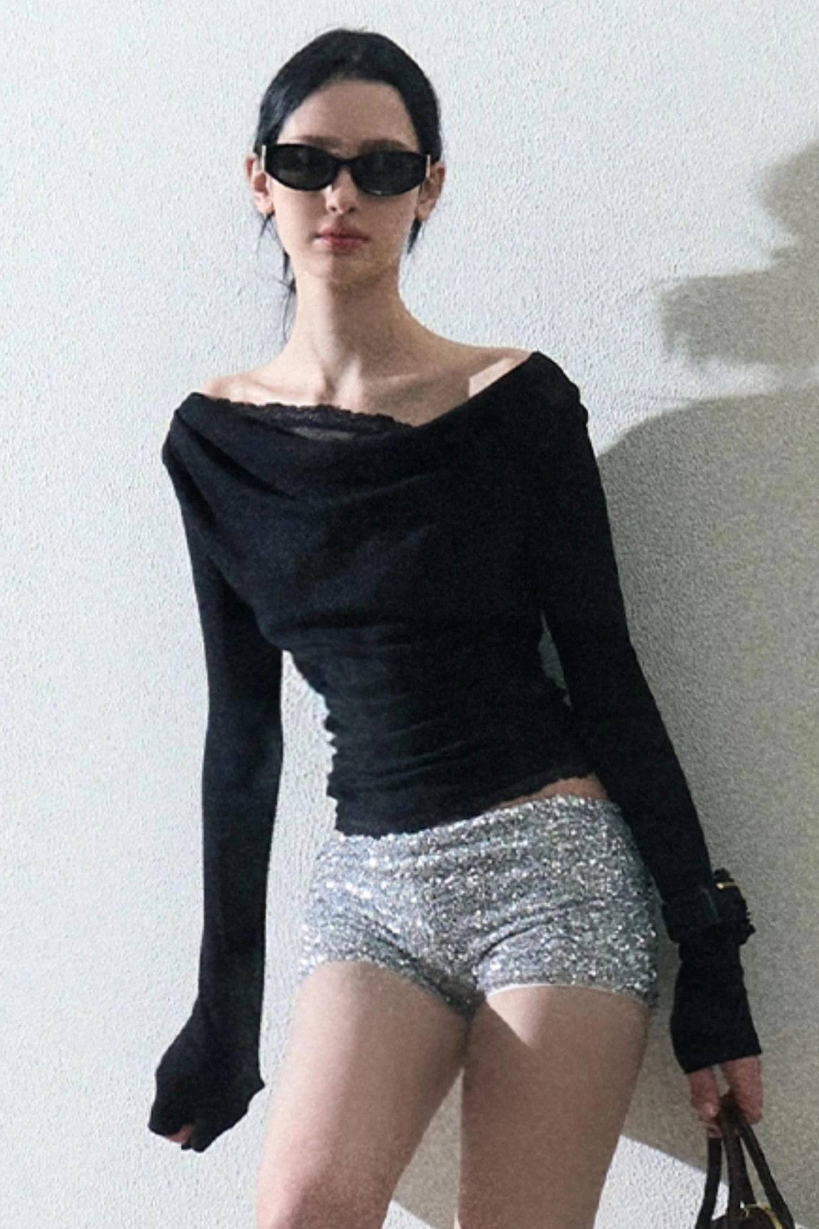 Slim Black Lace Top - Image 8