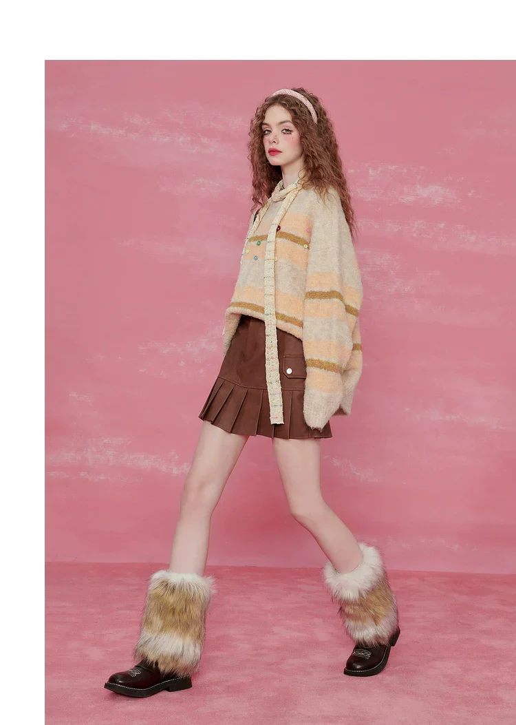 Pink Striped Mohair Sweater - Image 4