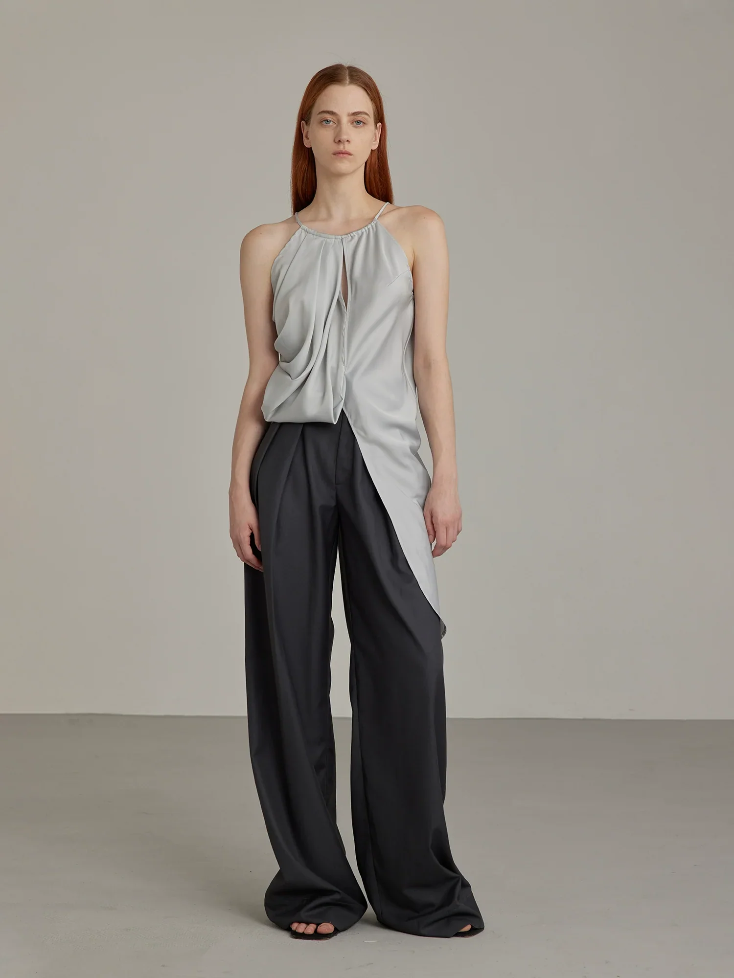 Black Wide-Leg High-Waist Trousers - Image 11