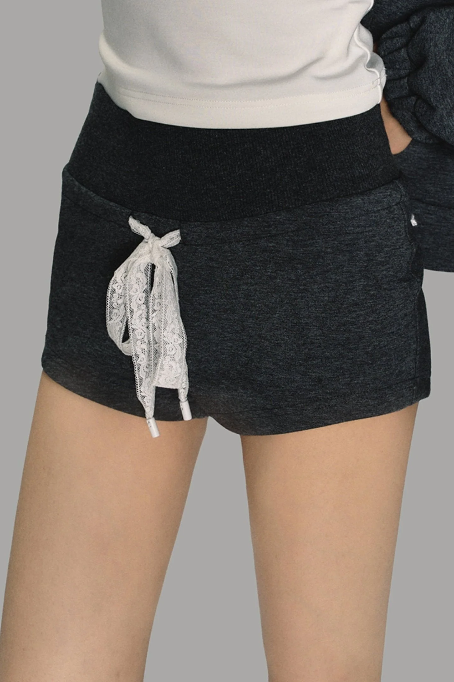 Lace-Trim Athletic Hoodie Set-Up - Image 11