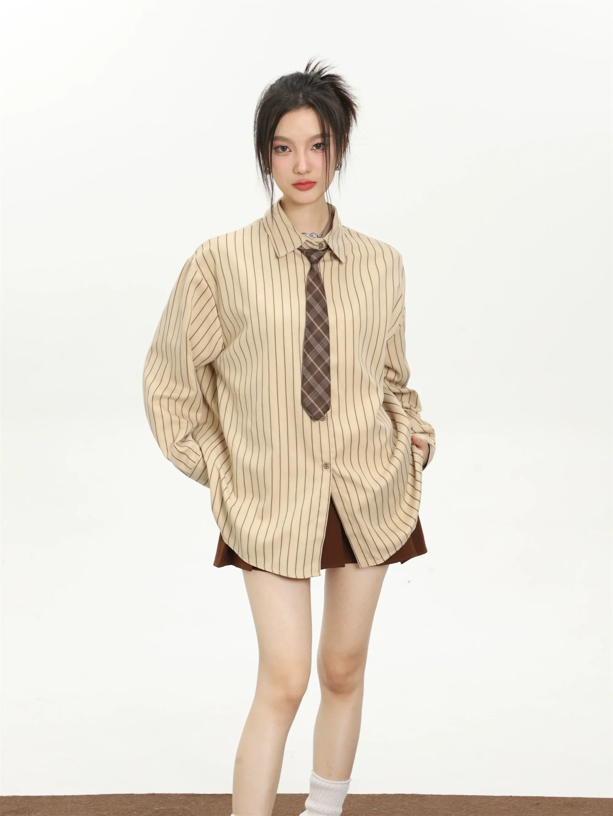 Retro tie long sleeve shirt - Image 10