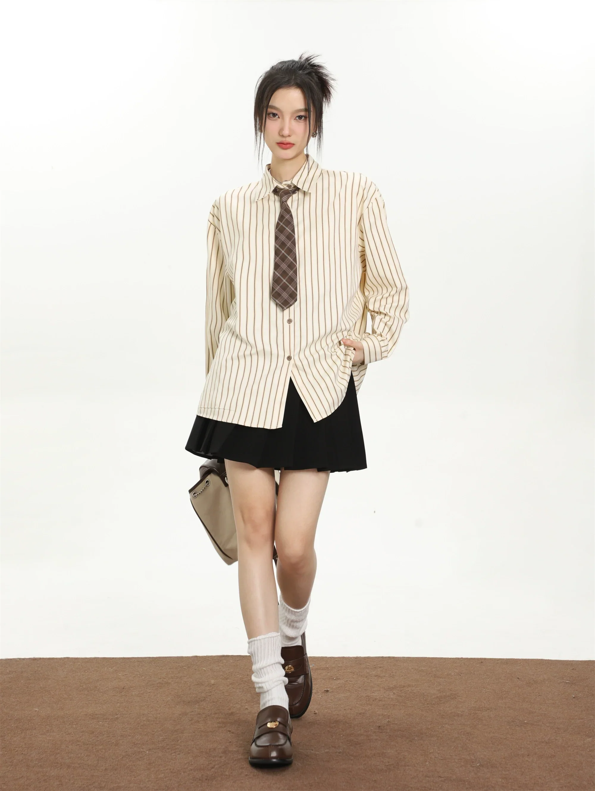Retro tie long sleeve shirt - Image 11