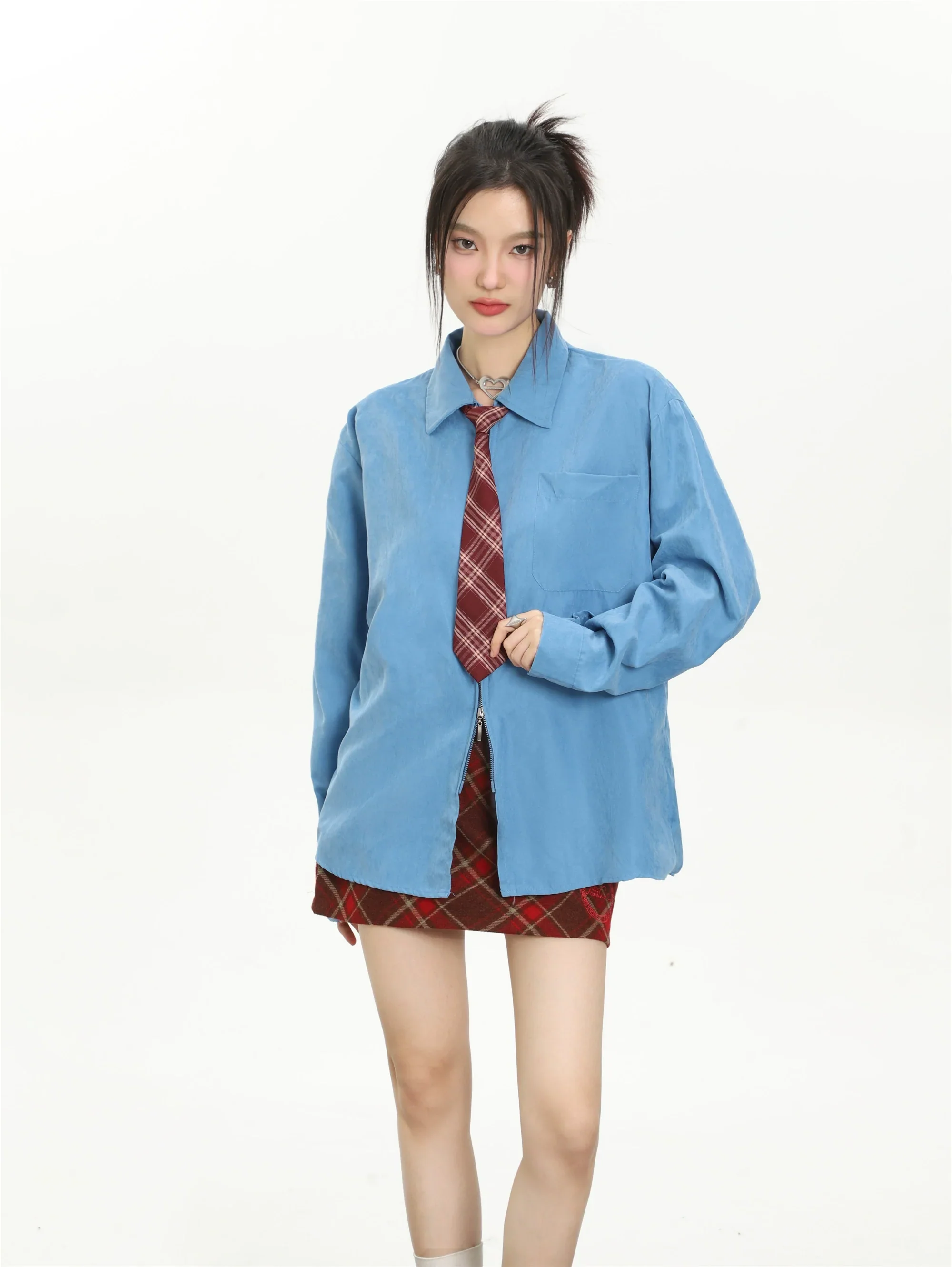 Retro tie long sleeve shirt - Image 13