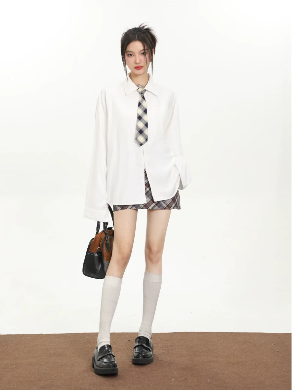 Retro tie long sleeve shirt - Image 6