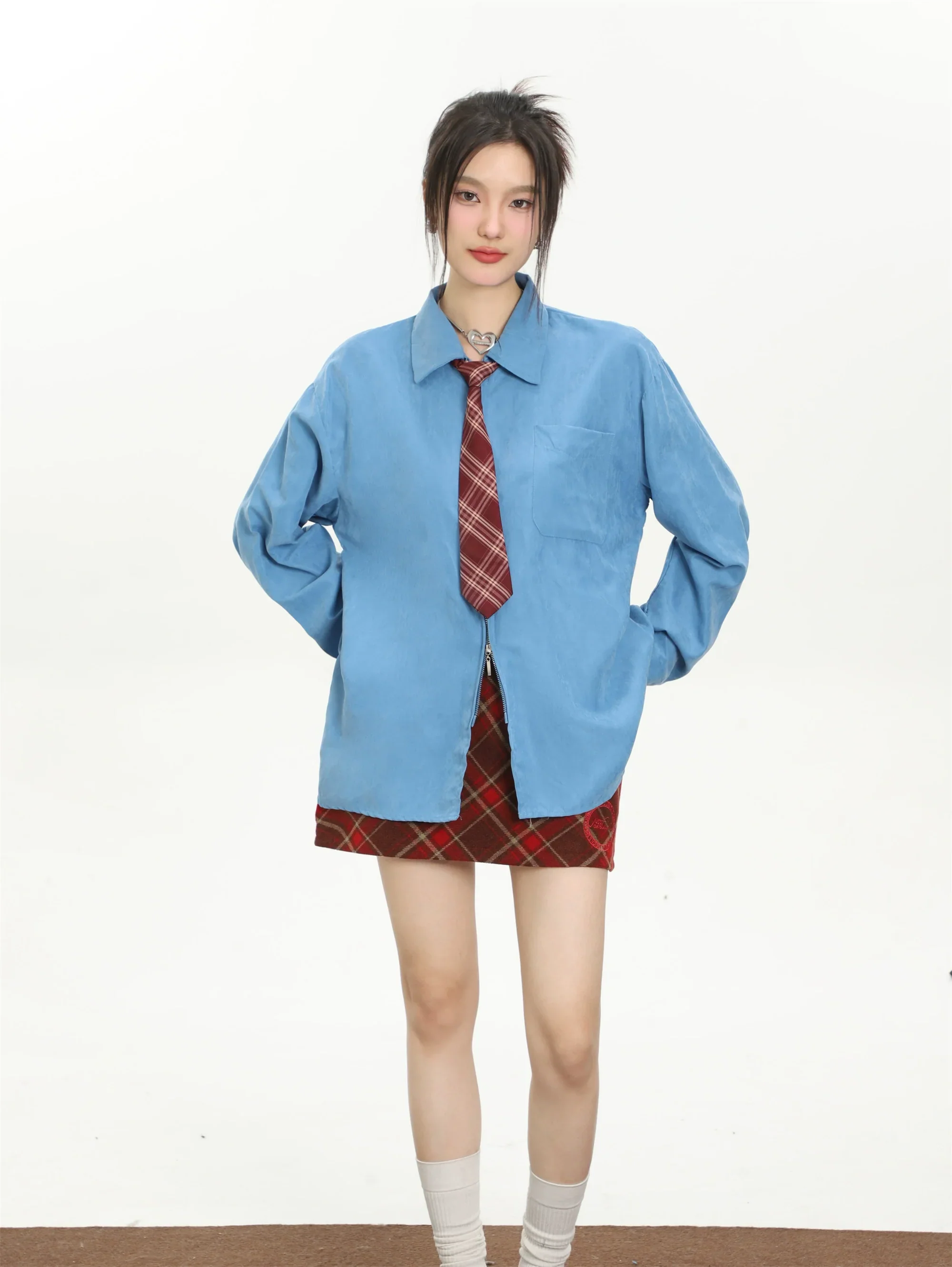 Retro tie long sleeve shirt - Image 7