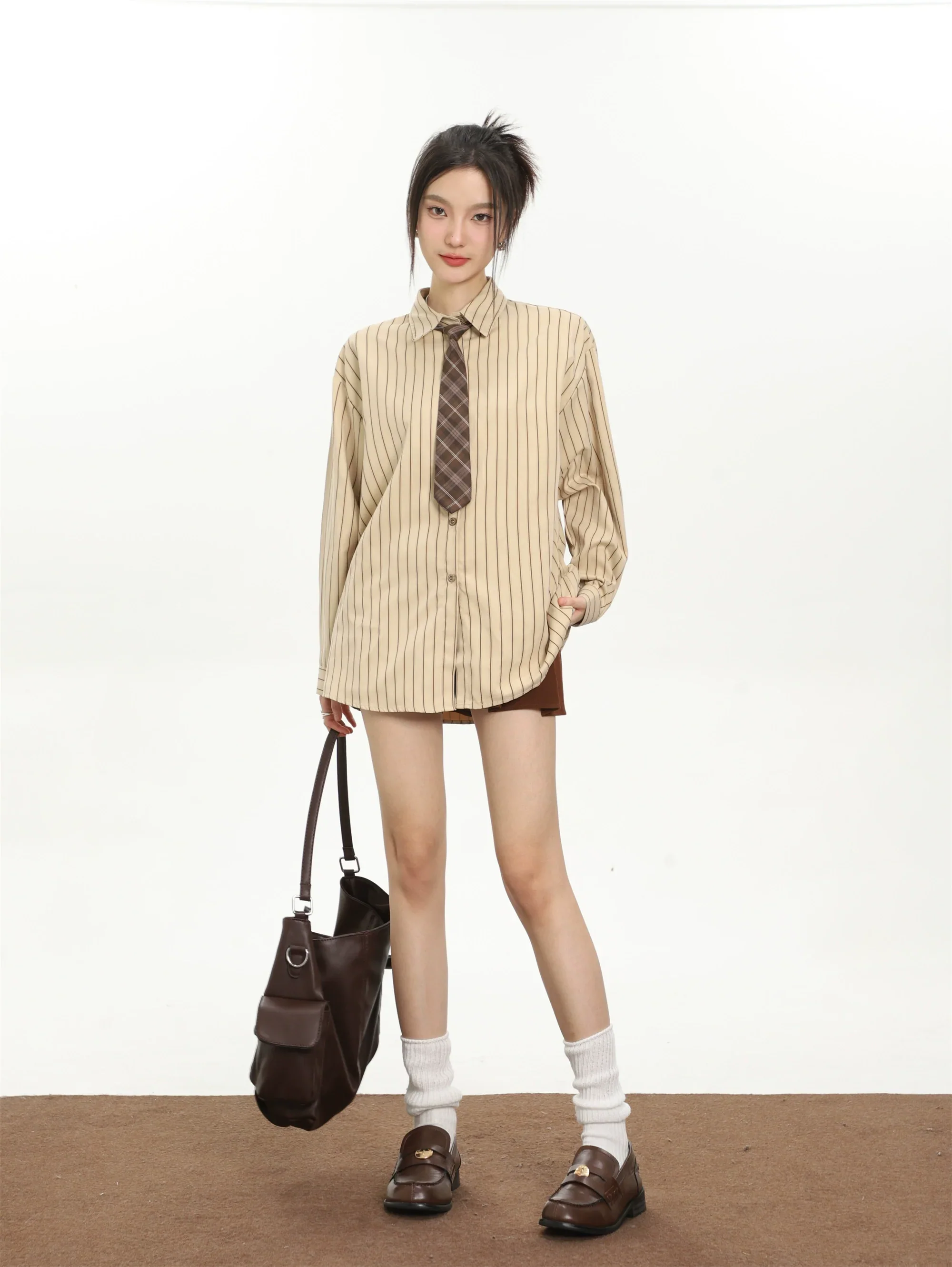 Retro tie long sleeve shirt - Image 9
