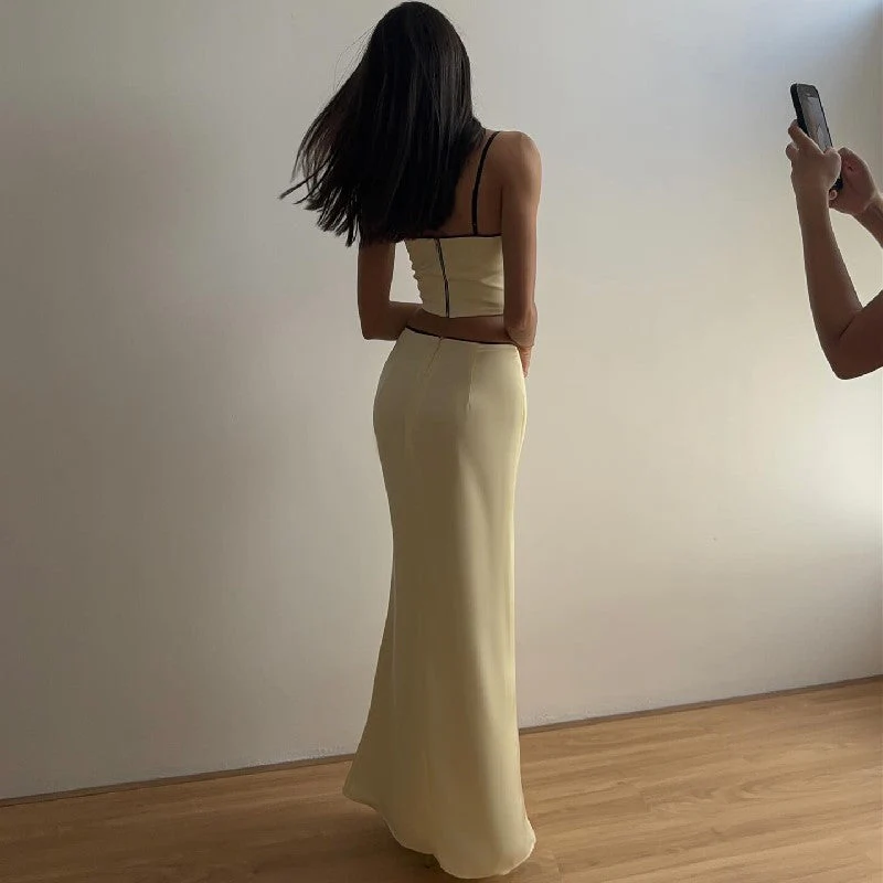 Camisole Lace Maxi Skirt Suit - Image 7